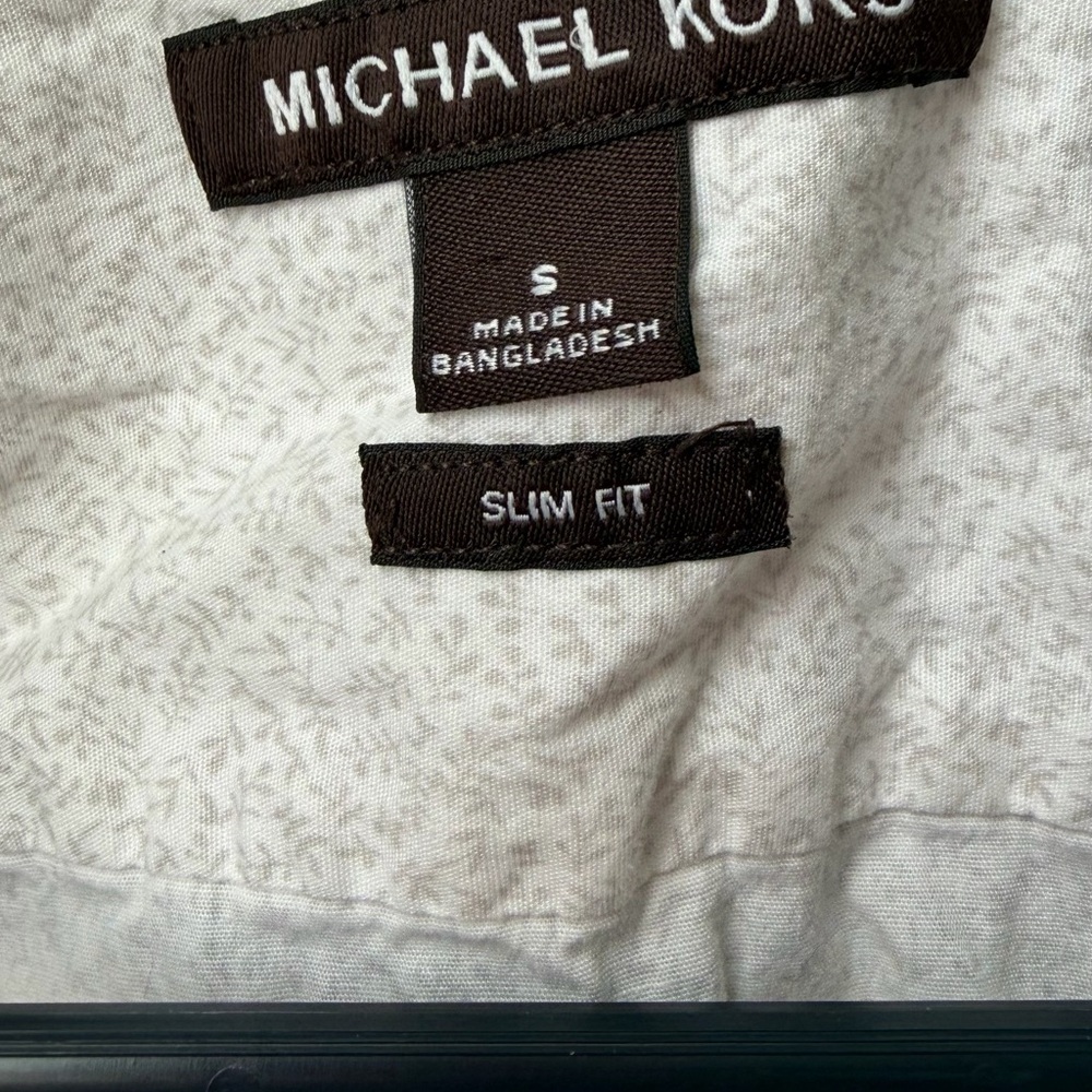 Michael Kors Short Sleeve Button Down Slim Fit Size Small